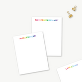 monogram notepad, personalized notepad, custom notepad, monogram stationery, personalized stationery, custom stationery, custom gift, personalized gift, rainbow stationery